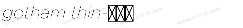 gotham thin字体转换